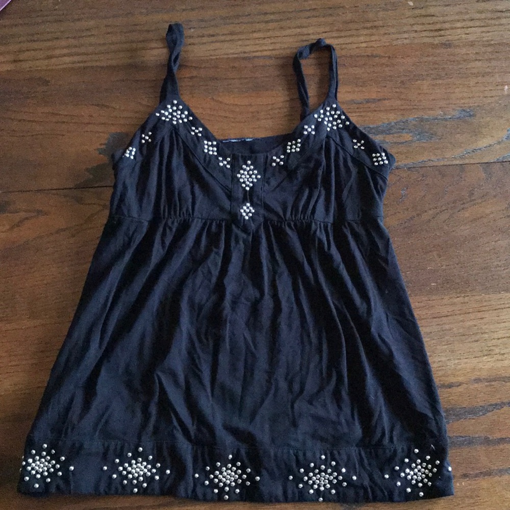 INC Black studded top